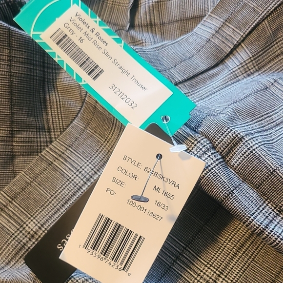 Gray Plaid Dress Pants - Picture 4 of 5